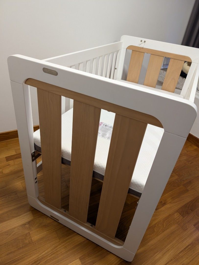 Grotime Baby Cot with Mattress, Babies Kids, Baby Nursery Kids