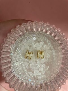 Hermes 中古鈕扣耳環64226038269953110