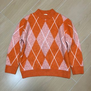 H&M Orange Quilted Sweater XS (3 for $40, Free Shipping via SF Express Pickup)64228595010433110