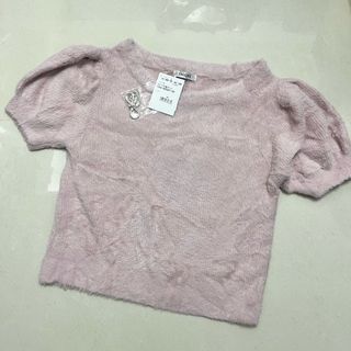 全新未剪牌日本品牌Ingni 粉紅色軟毛針織上衣（附有蝴蝶結扣）64222603904387110