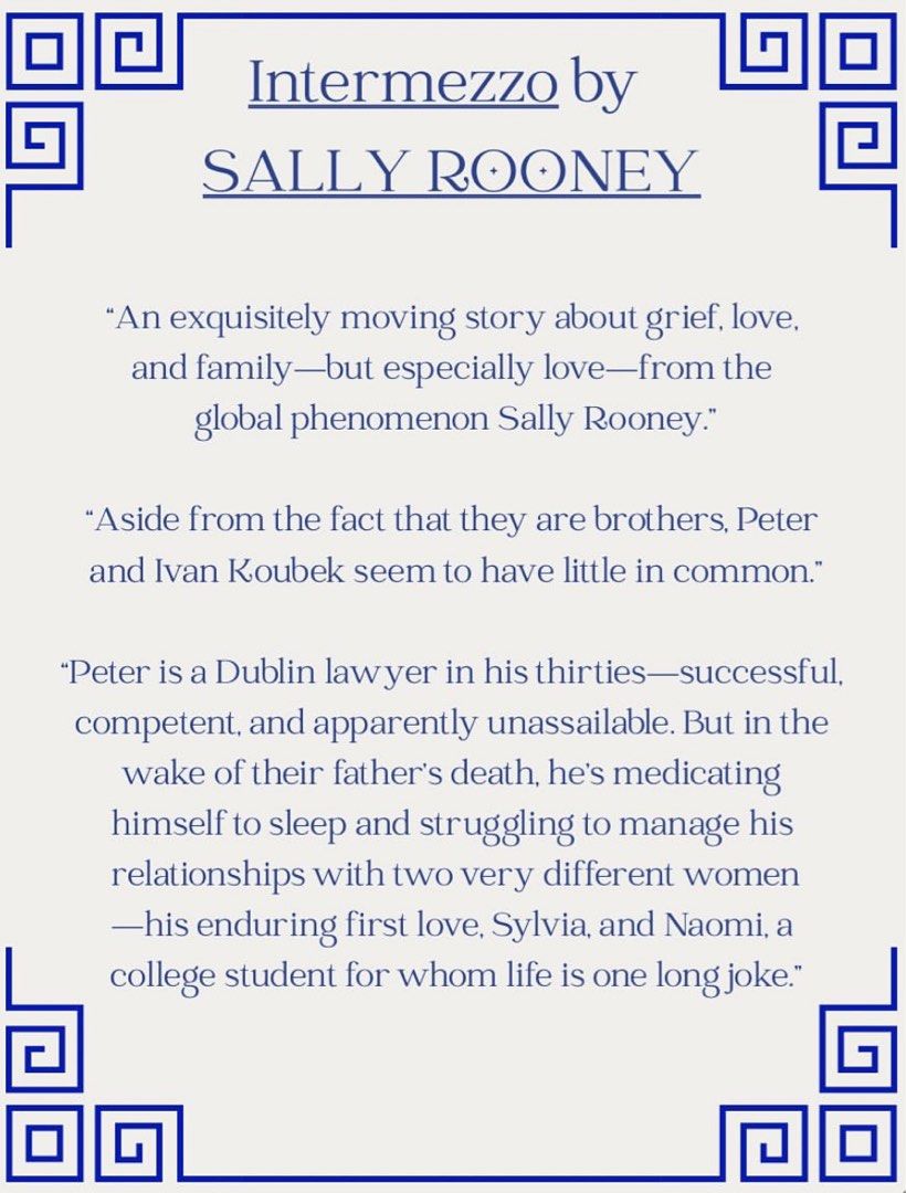 Intermezzo by Sally Rooney (Paperback) (Category: Storybooks) located in Manila. Submitted by nineandthreequarters (Listing ID 1399399725, Image 3). Description: 📙Intermezzo by Sally Rooney 📌Paperback 📌Original price: 951 pesos 📌CURRENT price: 899 pesos - no tanning, no foxing - BRAND NEW, UNSEALED, no damage, no dents, still with sticker price, previously bought from fullybooked 📍Location: Malate, Manila.