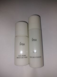 IPSA Me n 2  Core moisturizer 30ml + cleansing moisture foam  25ml  不散賣 包平郵64231205619970110