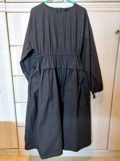 KEN2 日本黑色可調式闊窄連身裙 free size Japan Black cinch-and-tie dress64224419164931110