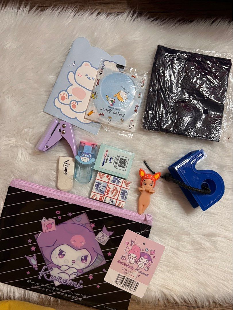 Kuromi Pencil Case and Stationery (Category: Stationery & School Supplies) located in Lubao. Submitted by mioreecollection (Listing ID 1399384963, Image 1). Description: Mix anik anik | most of the items are brandnew.