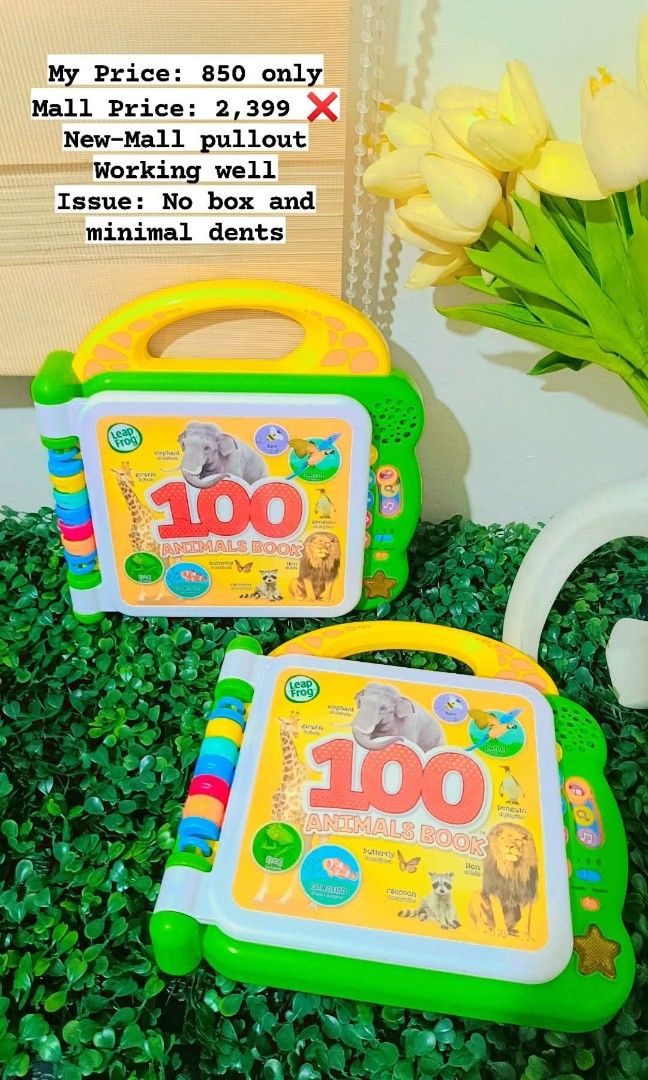 Leapfrog 100 Animals Book (Category: Children's Books) located in Quezon City. Submitted by mhoniqvela04 (Listing ID 1399245017, Image 1). Description: Original New-Mall pullout Working Well Actual pic posted Pm for video Issue: No box.