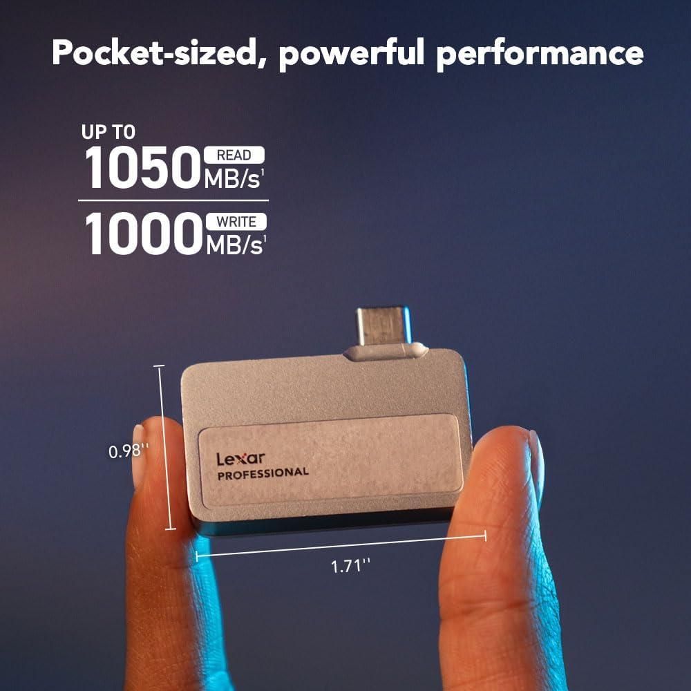 Lexar 1TB Professional Go Portable SSD, Supports Apple ProRes, Up to ...