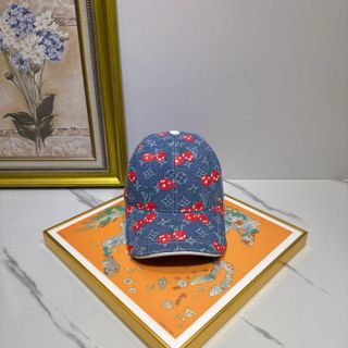 Louis Vuitton 櫻桃印花棒球帽64225027509635110