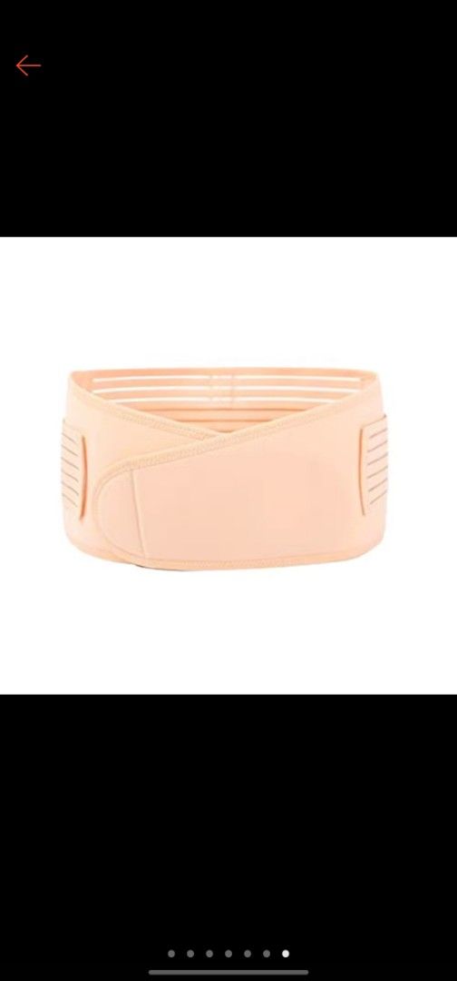 Mama's Choice Pregnancy Belt (Category: Maternity Care) located in Tagaytay City. Submitted by _cgbb (Listing ID 1399244859, Image 1). Description: Used only 4 times. - Supports lower back and eases pelvic pain. - Freesize design for a comfortable fit. - Made with breathable fabric. - Features premium adjustable velcro and wire support. - Promotes proper posture. - Beige. - Dimensions: Length (stretched) 115 cm, Width 17.5 cm..