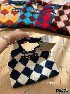 💎品質保障💎MARNI 針織菱格吊牀包64233370038531110