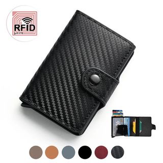 Men's RFID Wallet - Slim Business Card Case with Automatic Pop-Up, Metal Credit/Bank Card Holder Men, Creative Minimalist Design64227891786882110