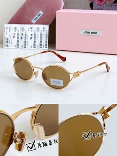 Miu Miu 金色橢圓太陽眼鏡64231357069443110