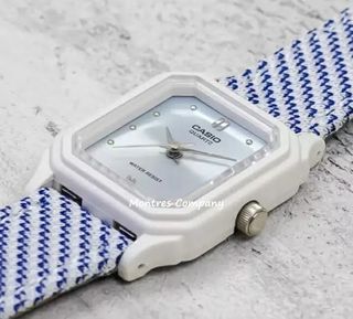 Montres Company 香港註冊公司(32年老店) 卡西歐 CASIO 皮革/布質錶帶 LQ142 LQ142LB LQ-142 LQ-142LB LQ-142LB-2 LQ-142LB-2A LQ-142LB-2A2 白藍色 有現貨64227223444866110