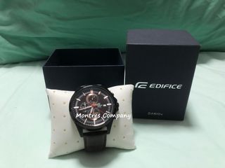 Montres Company 香港註冊公司(32年老店) 卡西歐 CASIO EDIFICE 皮錶帶 100米防水 EFV EFV520 EFV520BL EFV-520 EFV-520BL EFV-520BL-5 EFV-520BL-5A 棕黑色 有現貨64243555524737110