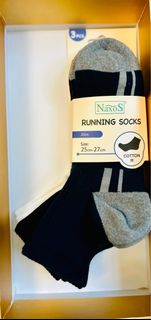 Naxos AAA 級抗菌 - 男/女士跑步短襪3對裝 Socks64226230040066110