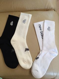 New Balance 襪子 cotton blend cushion crew socks 勝利手勢 38-43 $88/3p64225602010498110