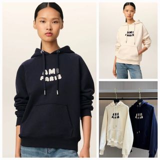 New!!新品AMI秋冬新款運動休閒連帽衛衣，超靚勁抵64225815112578110