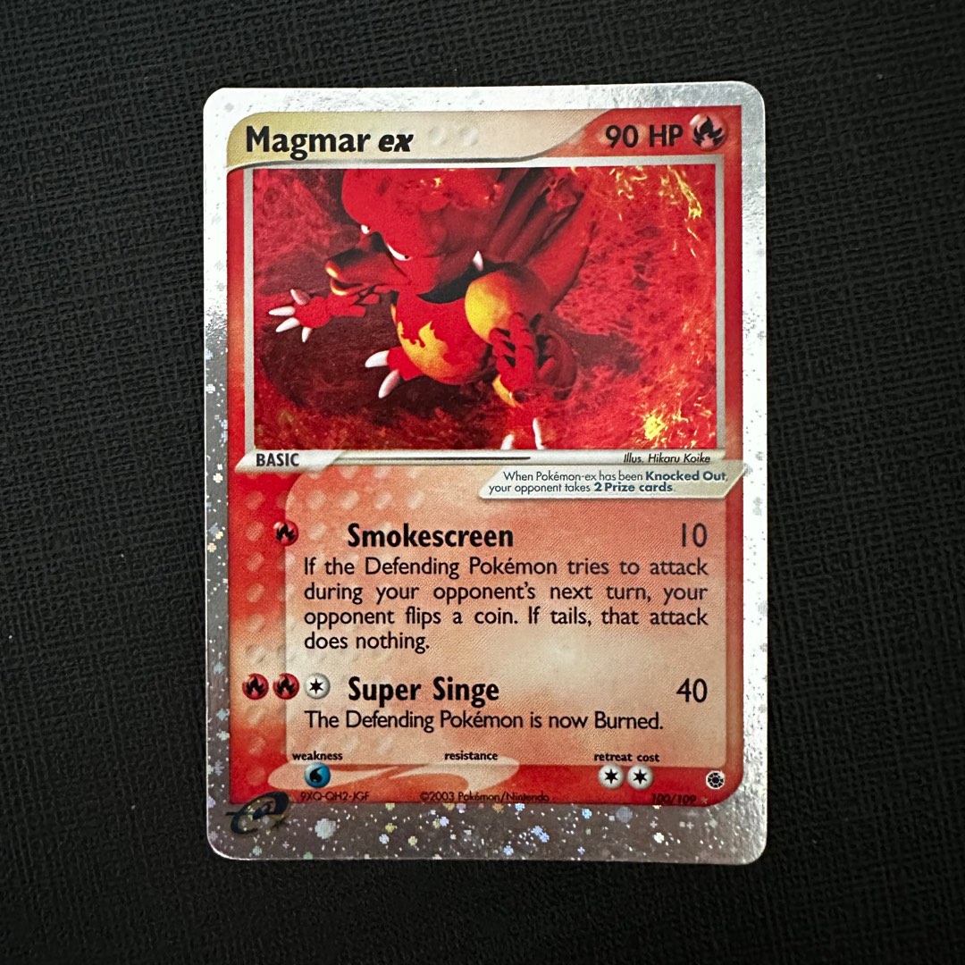 [NM/LP] Magmar EX #100, Hobbies & Toys, Toys & Games on Carousell