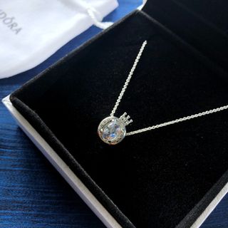 💜Pandora 潘多拉 閃耀皇冠 925銀 頸鏈 項鏈 鎖骨鏈 情人節 生日禮物 Silver Necklace Valentine's Day Birthday Present64226038475779110