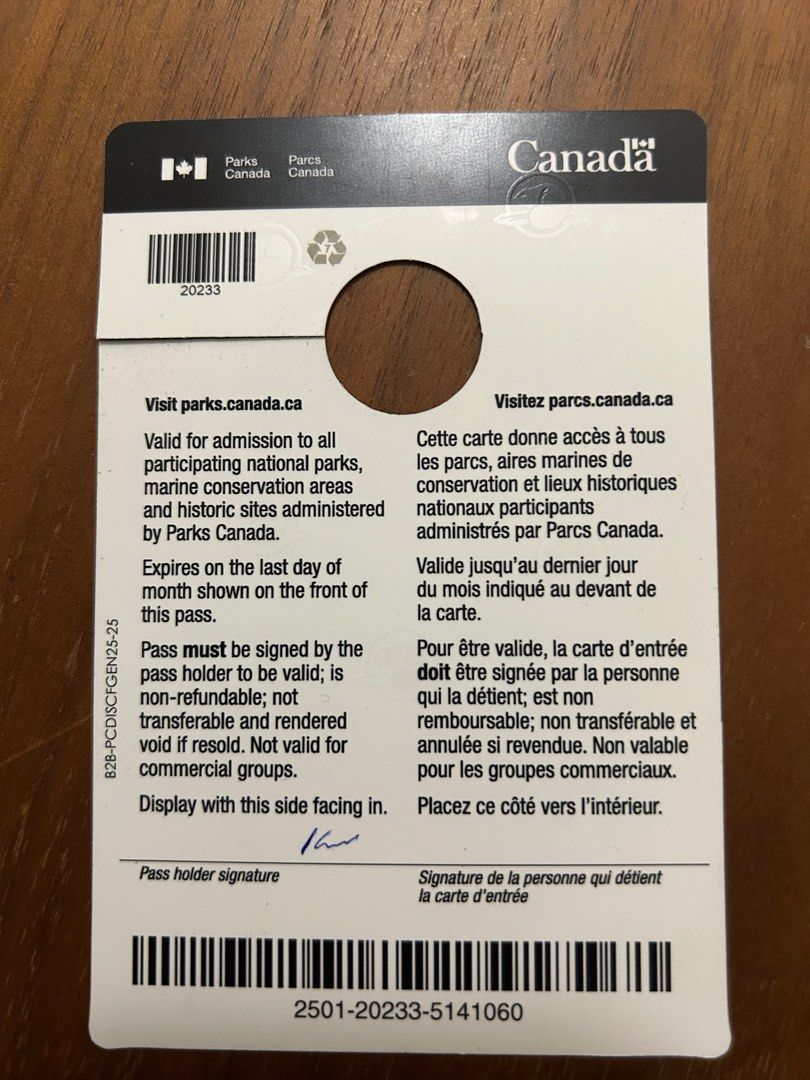 Parks Canada Discovery Pass - Family/Group - Valid Oct 2025-Oct 2026