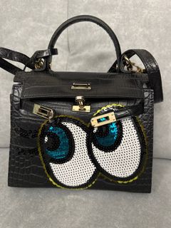 PLAY NOMORE 黑色鱷魚紋手提包64227393118210110