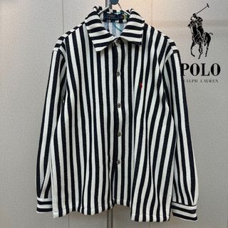 Polo Ralph Lauren 拉夫勞倫美式復古經典翻領黑白豎條紋夾克外套 Shirts64229819099906110