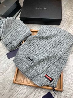 prada【羊毛套裝帽子】經典套裝帽子帽子圍巾材質70羊毛30兔毛_cvJ-w64229341130753110