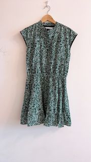 麗貝卡·明可弗綠色花卉連衣裙64227392551298110