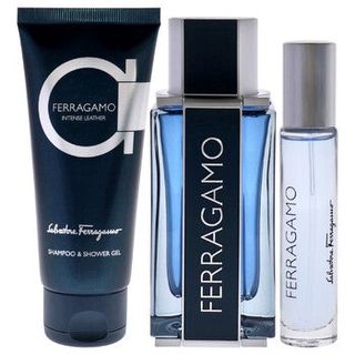 Salvatore Ferragamo Men's Intense Leather Gift Set [Niche小眾沙龍香水] [全網最齊全] [Pre-Order外國預訂]64226449191810110