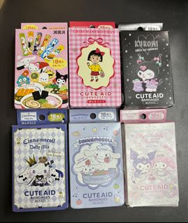 Sanrio Kuromi / Melody/ Cinnamoroll/ 小丸子 公仔膠布 絆創膏 Cute Aid64222194182403110