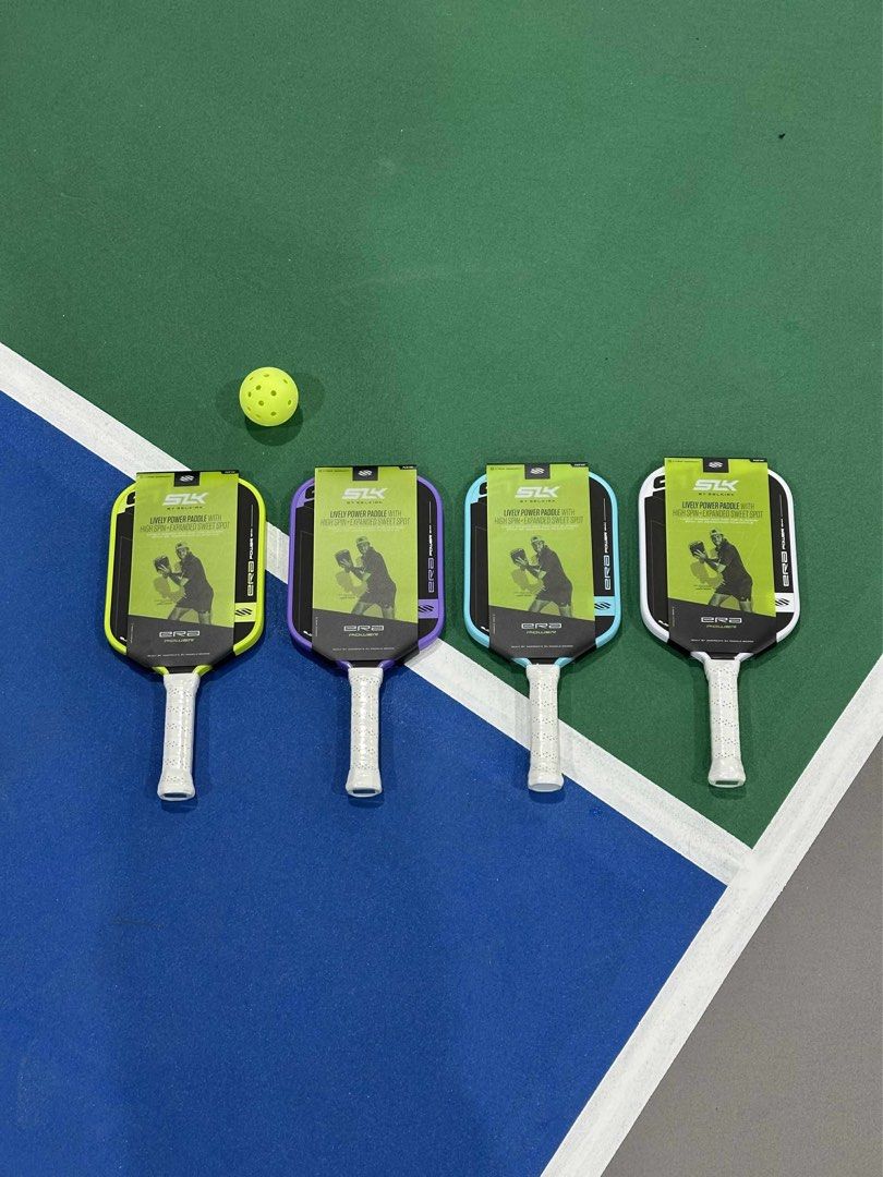 Selkirk SLK ERA Power Pickleball Paddle (Category: Racket and Ball Sports) located in Angeles City. Submitted by miggyhipolito (Listing ID 1392936790, Image 2). Description: Selkirk SLK ERA Power Pickleball Paddle Brand new. Colors white, blue, purple, green. Elongated Pampanga or Manila (by sched) Shipping via LBC or J&T.