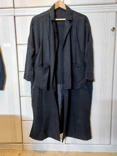 新款黑色秋冬長外套free size Black autumn and winter long coat64224419576449110