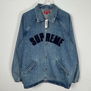 SUPREME SS25 OLD ENGLISH COACHES JACKET 貼字牛仔夾克 S-XL64225600923137110