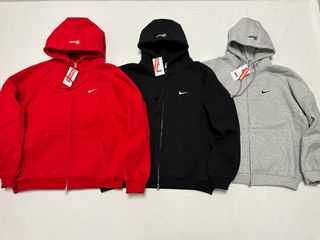 SUPREME X NIKE  SWEATSHIRT 刺繡logo加絨連帽拉鍊衛衣 S-XL64225600789505110