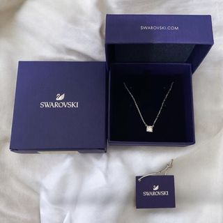 Swarovski Attract 項鏈 正方切割 玫瑰金/銀64232525757187110