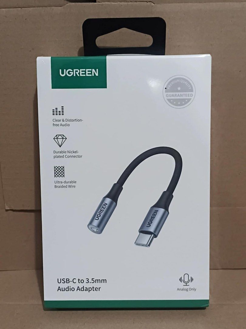 UGREEN USB C Type C to 3.5mm audio adapter (Category: Cables & Adaptors) located in Manila. Submitted by mxrx_ (Listing ID 1399303777, Image 1). Description: .