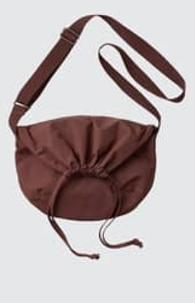 Uniqlo 啡紅色肩背包男女合用64221546454785110