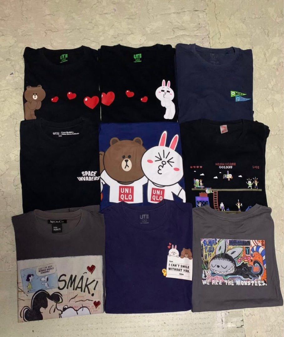 Unisex mix character uniqlo (Category: Tshirts & Polo Shirts ) located in General Mariano Alvarez. Submitted by calicrayon13 (Listing ID 1399299574, Image 1). Description: 300 each 550 for 2 800 for 3 .