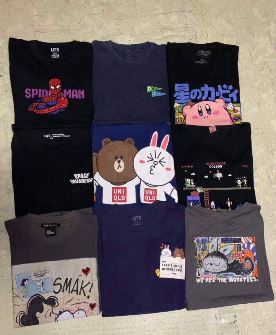 Unisex mix character uniqlo (Category: Tshirts & Polo Shirts ) located in General Mariano Alvarez. Submitted by calicrayon13 (Listing ID 1399299574, Image 2). Description: 300 each 550 for 2 800 for 3 .