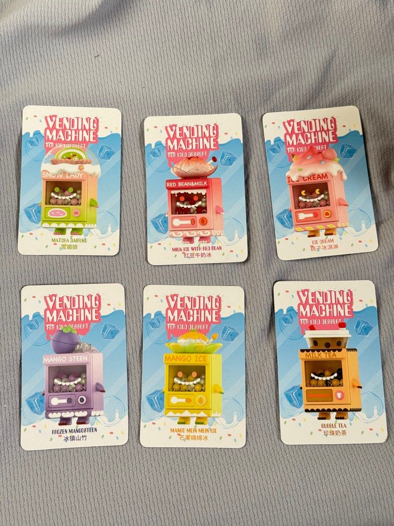 Vending Machine The Iced Machine Series Blind Boxes (Category: Designer & Blind Box Toys) located in Manila. Submitted by shopcutecollectibles (Listing ID 1399362079, Image 2). Description: Take All for 1,800 php 8 designs in total.