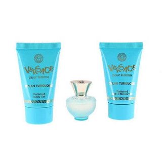 Versace Ladies Dylan Turquoise Gift Set [Niche Fragrance] [Most Comprehensive Online] [Pre-Order from Overseas]64223852554498110