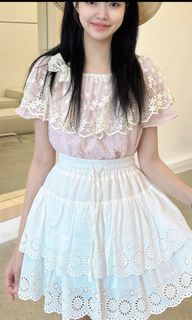 韓國yard 粉紅色lace領可一字膊著上衣64222833934465110