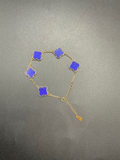 ‘100%天然青金石四葉草品牌設計款925手鏈 (高品質)64242679171457110