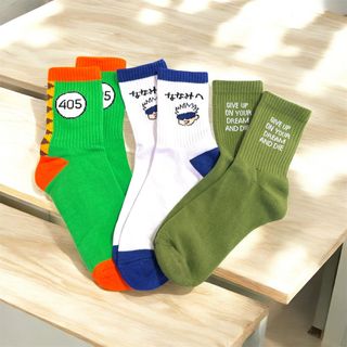 $10 for 1 pair; Special price available cushioned crew socks mid-calf socks 1 pair (Size: 21 - 25 cm)64234844288002110