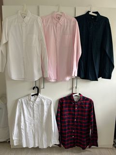 (5 items for $100) Uniqle Muji MUJI Men's Shirts 5 Pieces 4 Medium Size 1 Small Size64242313845506110