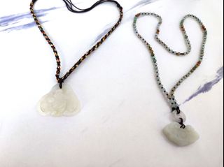 Hetian White Jade Neck Cord / Hetian White Jade with Full Stone Chain64235807379329110