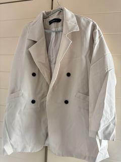 米白色雙排扣西裝外套64236132528385110