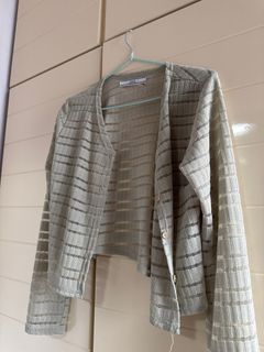 間條綠色外套64236715018242110