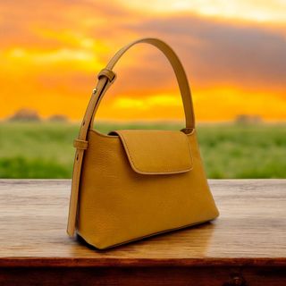 黃色真皮革手提包64237118137729110