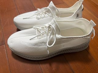 男裝白色彈性布身運動鞋64240258718979110