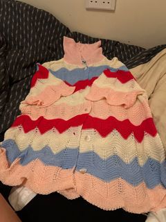 彩色鉤針編織毛衣外套64241447957761110